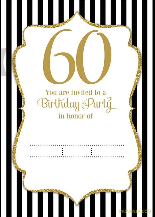 60th Birthday Invitation Template Download now Free Printable 60th Birthday Invitation