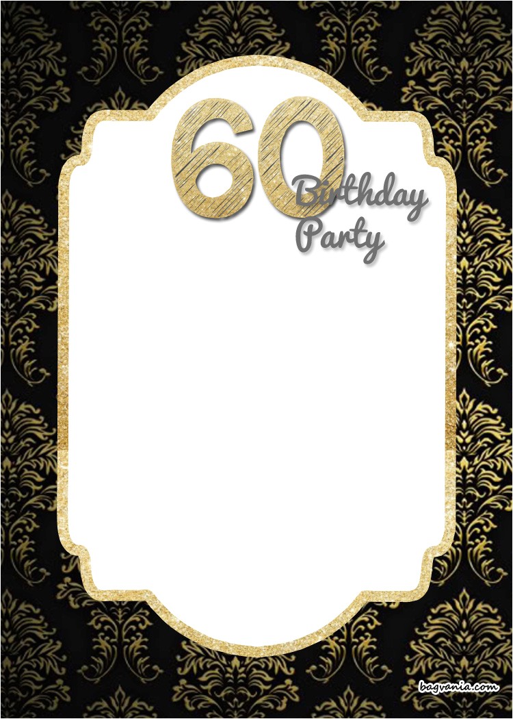 60th Birthday Invitation Template Free Printable 60th Birthday Invitation Templates Free