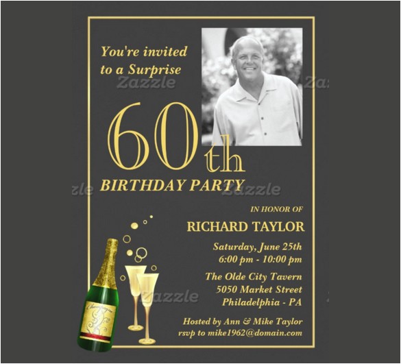 60th Birthday Invitation Wording Samples 22 60th Birthday Invitation Templates – Free Sample