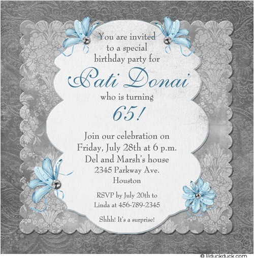 65th Birthday Invitation Verses Traditional Memories Birthday Invitation Woman 39 S 85th