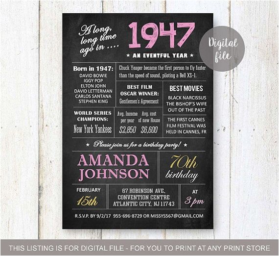 70th Birthday Invitations for Female Best 25 70th Birthday Invitations Ideas Only On Pinterest