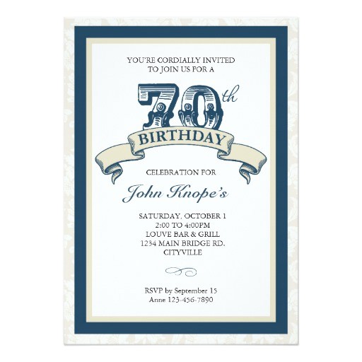 70th Birthday Invitations for Her 70th Birthday Invitation Zazzle