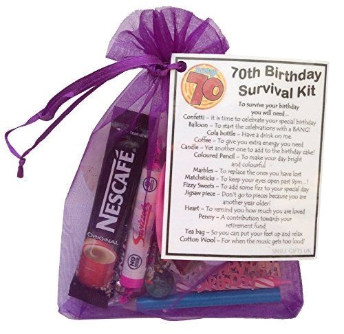 70th Birthday Party Ideas for Her 70th Birthday Survival Kit Gift 70th Gift Gift for 70th