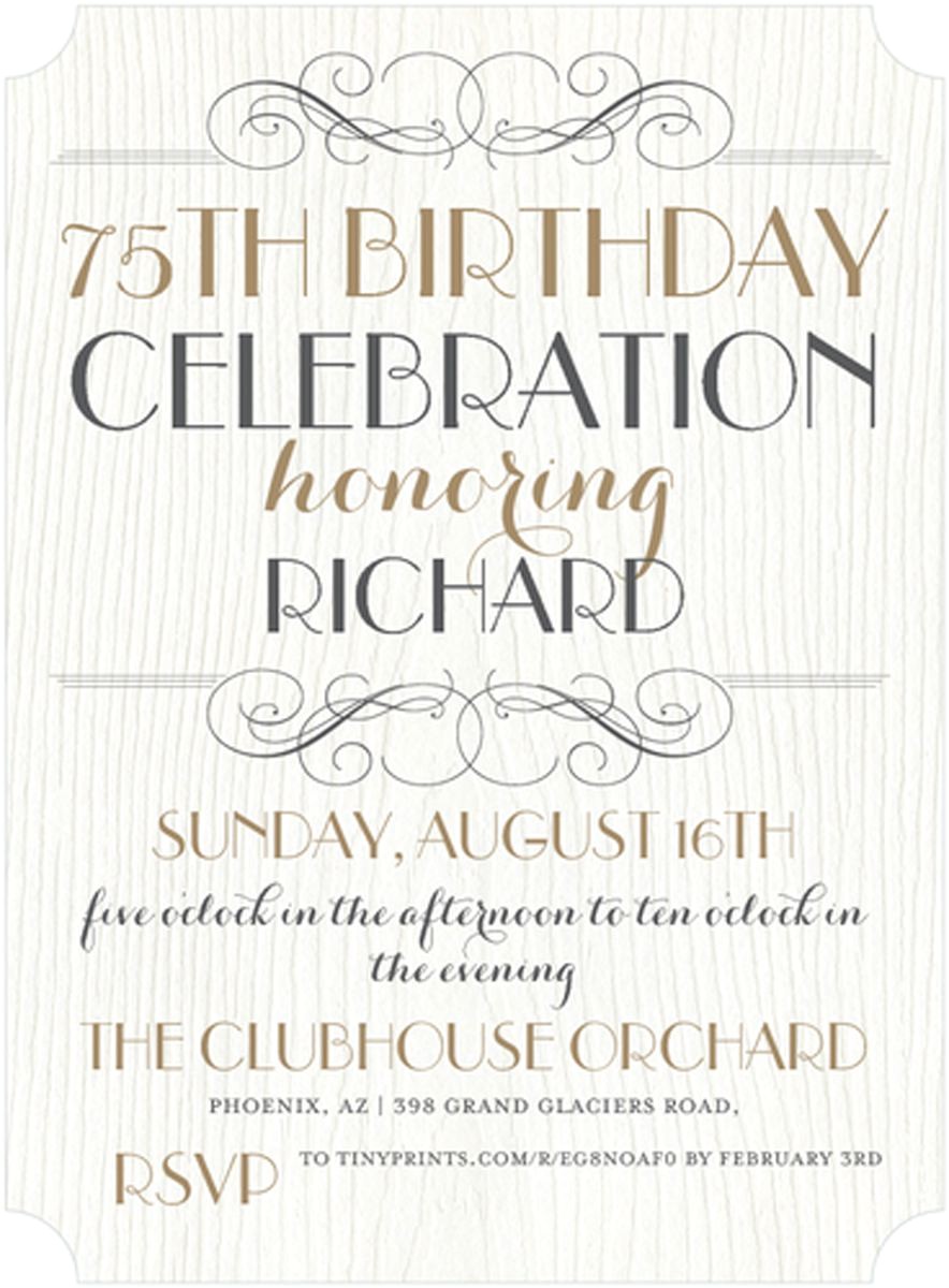 75th Birthday Invitation Wording Ideas 16 75th Birthday Invitations Unique Ideas