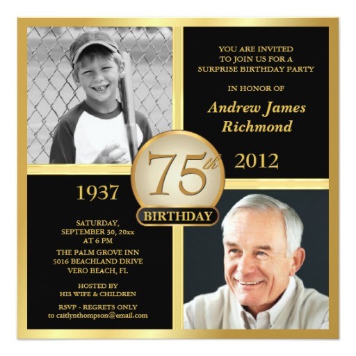 75th Birthday Party Invitation Ideas 75th Birthday Invitations 50 Gorgeous 75th Party Invites