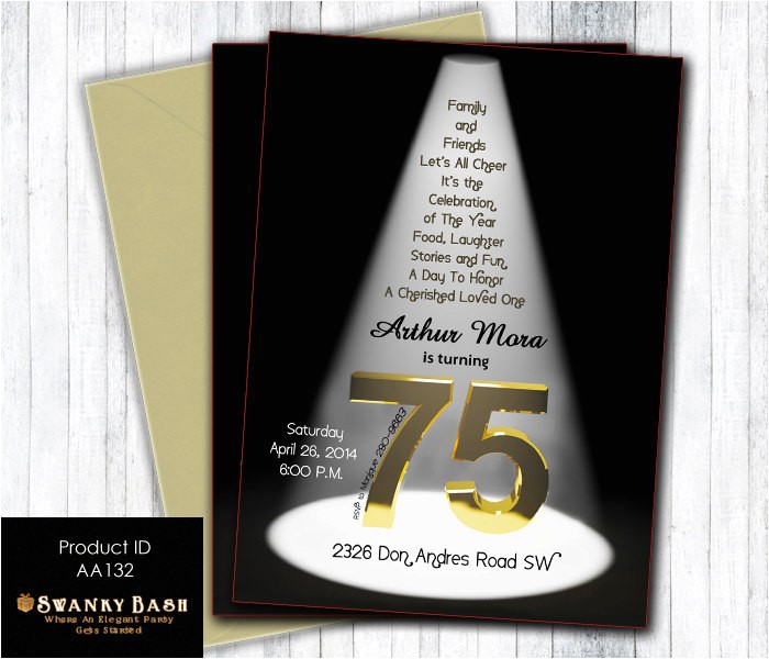 75th Birthday Party Invitation Ideas 75th Birthday Invitations – Gangcraft