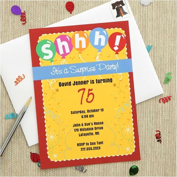 75th Surprise Birthday Invitations Party Invitations 75th Cake Ideas and Designs