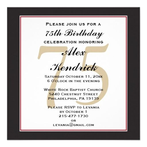 75th Surprise Birthday Invitations Personalized 75th Birthday Invitations 75th Birthday