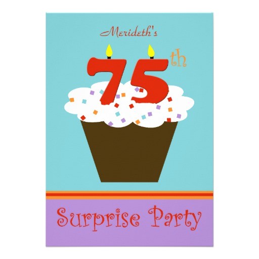 75th Surprise Birthday Invitations Surprise 75th Birthday Party Invitation 5 Quot X 7 Quot Invitation