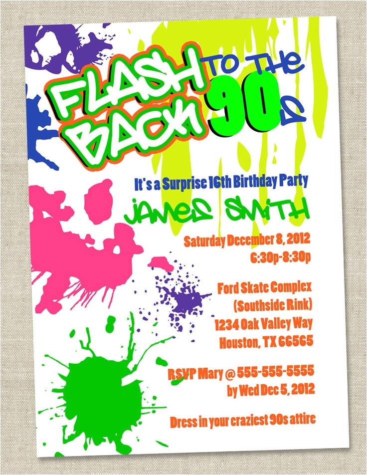 80s 90s Party Invitation Template 17 Images About 90 39 S Invitations On Pinterest Cassette