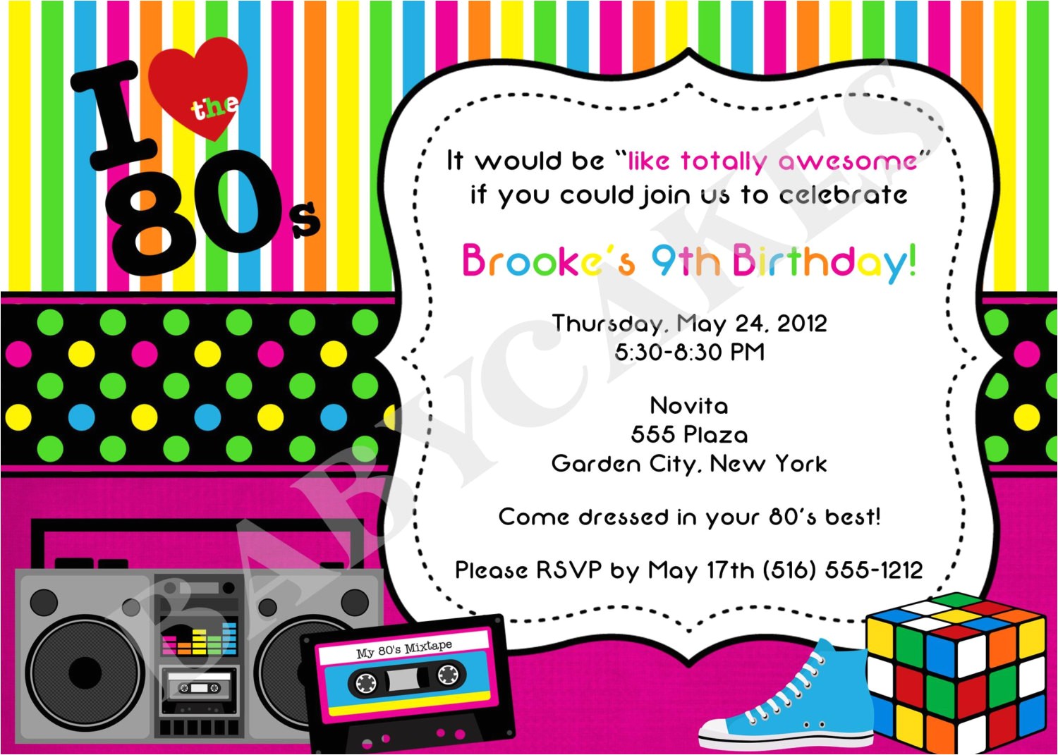 80s Party Invitations Template Free 80s Party Invitations theruntime Com