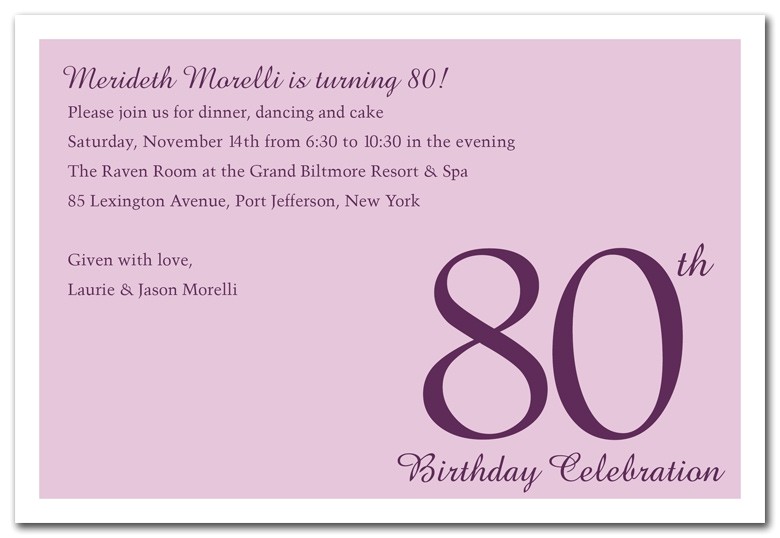 80th Birthday Invitation Sample Birthday Invitation Templates 80th Birthday Invitation 80th Birthday Invitation Sample Birthday Invitation Templates 80th Birthday Invitation