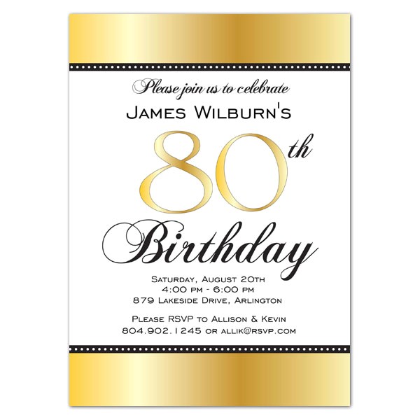80th Birthday Invitation Sample Golden Celebration 80th Birthday Invitations Paperstyle 80th Birthday Invitation Sample Golden Celebration 80th Birthday Invitations Paperstyle
