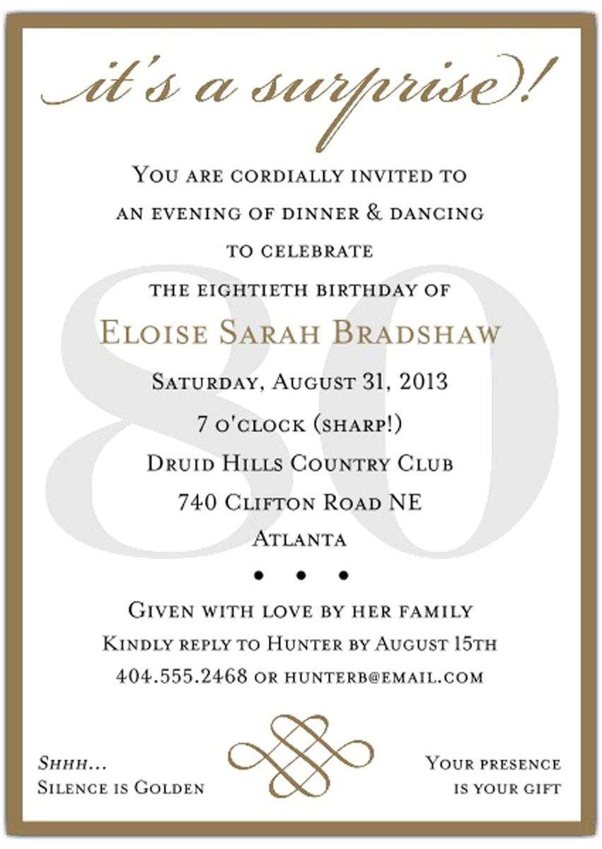 80th Birthday Invitation Templates 10 Sample Images 80th Birthday Party Invitations