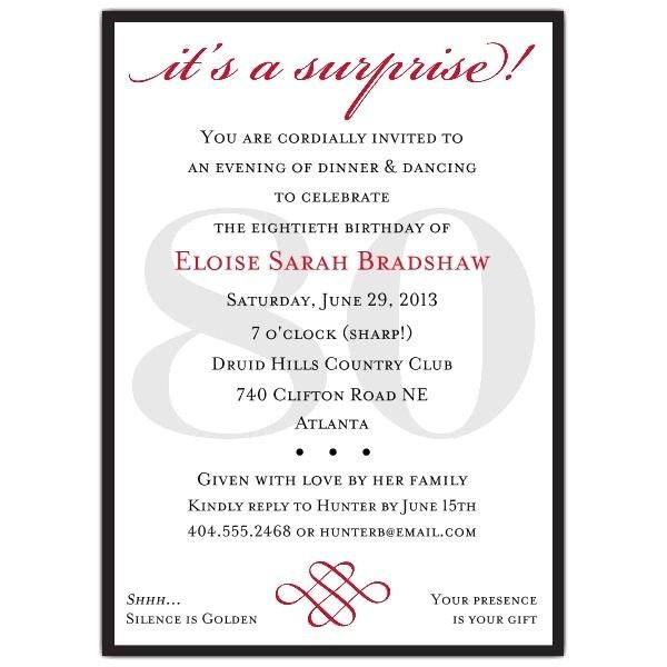 80th Birthday Invitation Wording 80th Birthday Invitation Wording A Birthday Cake