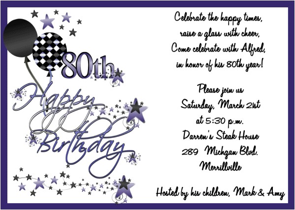 80th Birthday Invitation Wording Quotes for 80th Birthday Invitation Quotesgram