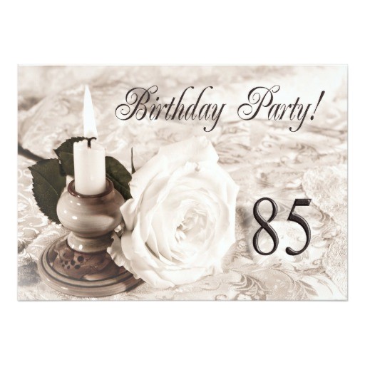 85 Year Old Birthday Invitations Birthday Party Invitation 85 Years Old Zazzle