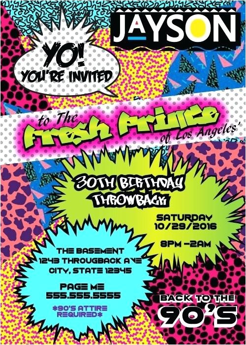 90s Party Invitation Template 90s Party Invitation Template Like This Item 90s theme