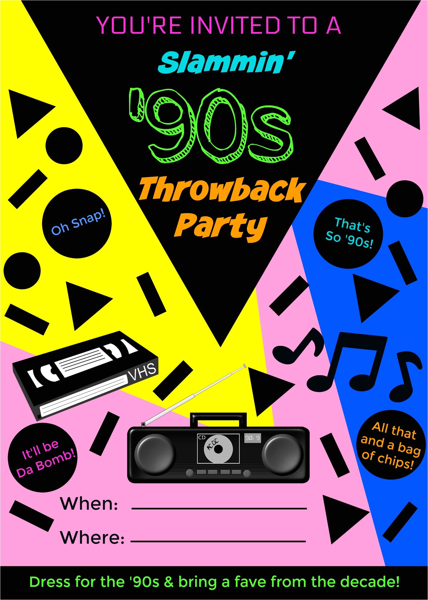 90s Party Invitation Template How to Throw the Perfect 90s Throwback Party Kindly