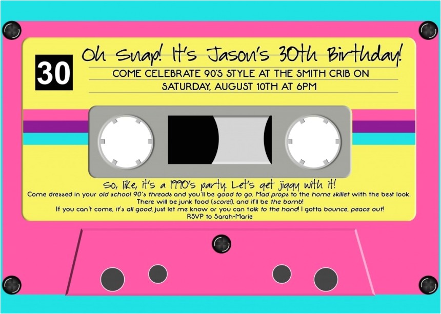 90s theme Party Invitations How to Plan A 90s Party Food Games and Decor Ideas 90s theme Party Invitations How to Plan A 90s Party Food Games and Decor Ideas