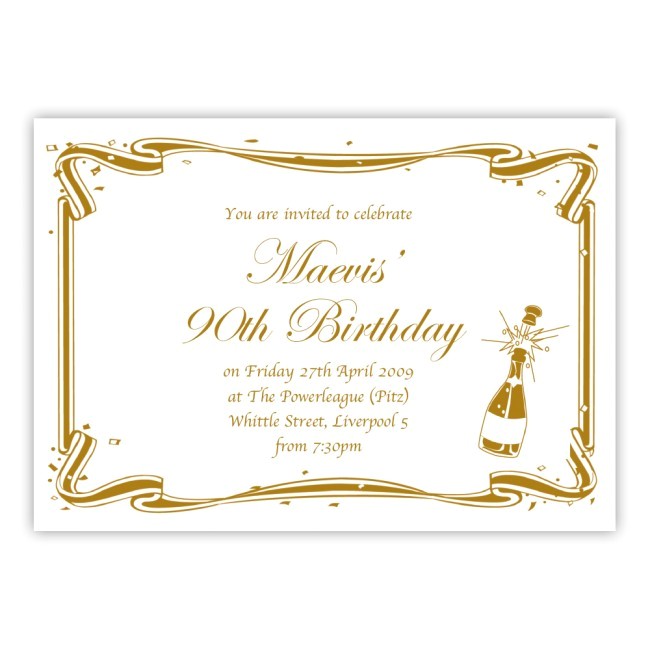 90th Birthday Party Invitations Templates Free 90th Birthday Party Invitations 90th Birthday Party