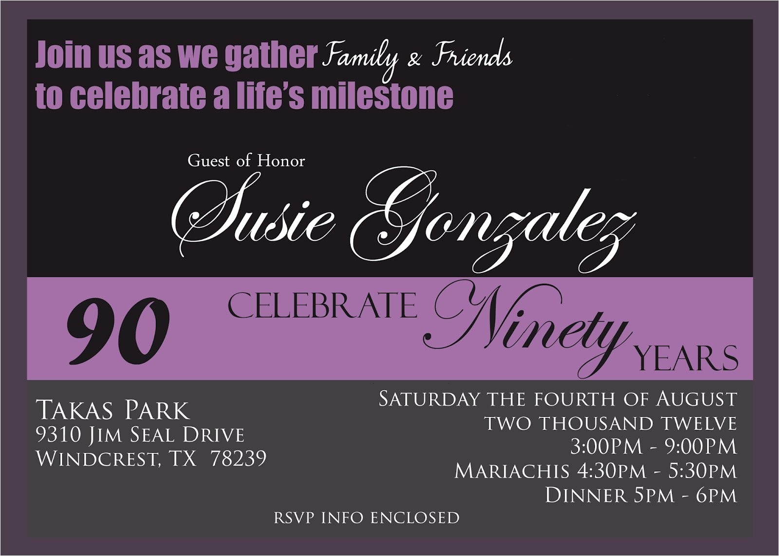 90th Birthday Party Invitations Templates Free Free 90th Birthday Invitation Templates Best Party Ideas
