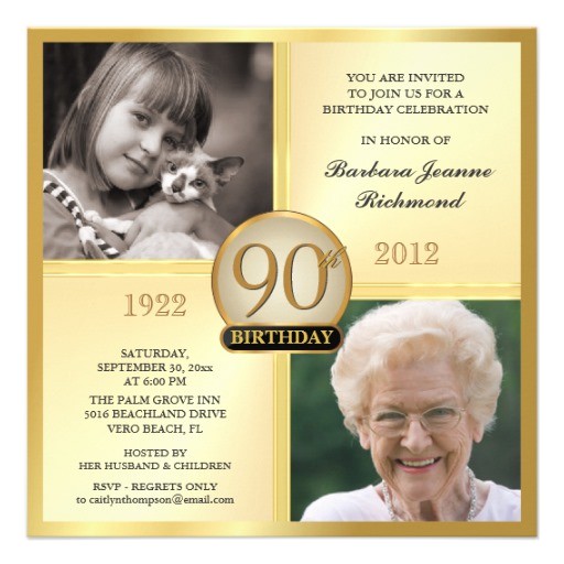 90th Birthday Photo Invitations Gold 90th Birthday Invitations then & now 2 S 5 25 90th Birthday Photo Invitations Gold 90th Birthday Invitations then & now 2 S 5 25