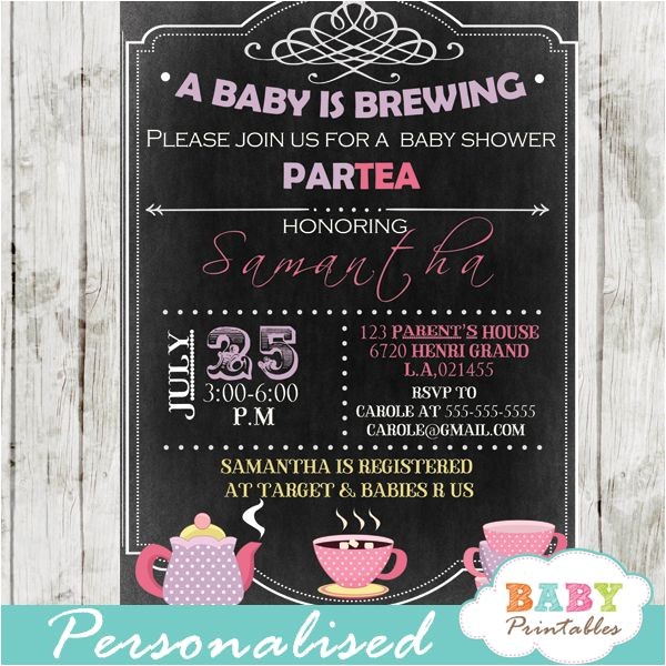 A Baby is Brewing Tea Party Baby Shower Invitations A Baby is Brewing Tea Baby Shower Invitation D157 A Baby is Brewing Tea Party Baby Shower Invitations A Baby is Brewing Tea Baby Shower Invitation D157