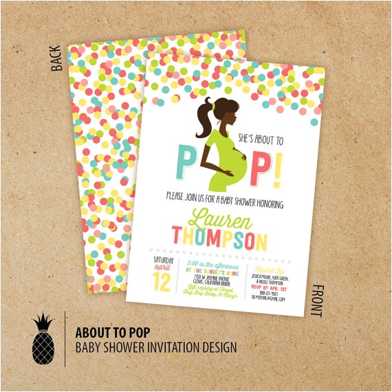 About to Pop Baby Shower Invitations About to Pop Baby Shower Invitations