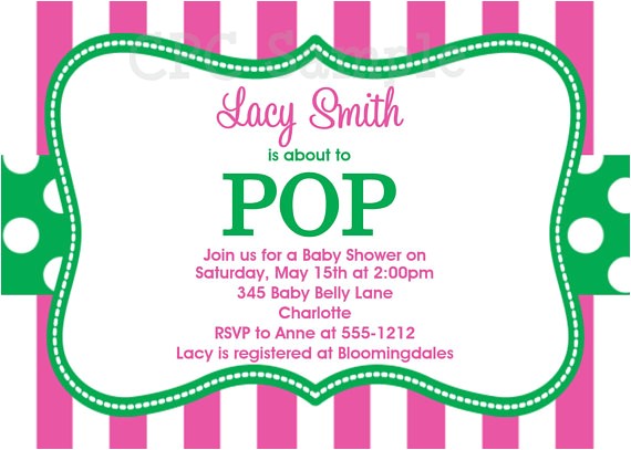 About to Pop Baby Shower Invitations Items Similar to She S About to Pop Baby Shower Invitation
