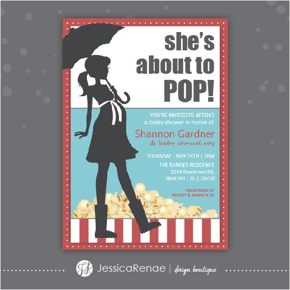 About to Pop Baby Shower Invitations Items Similar to She S About to Pop Baby Shower Invitation