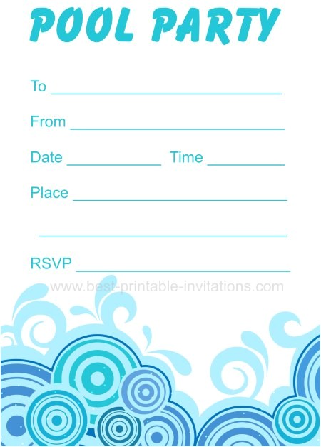 Adult Pool Party Invitations Adult Pool Party Invitations