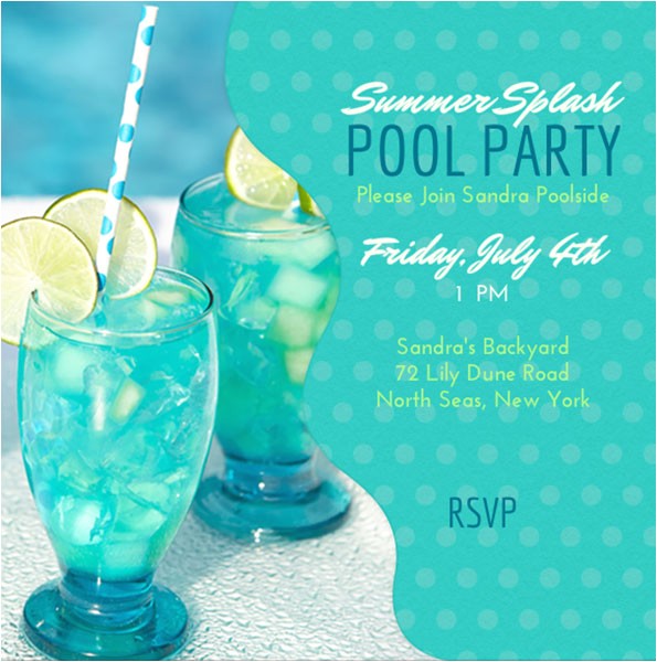 Adult Pool Party Invitations Adult Pool Party Invitations