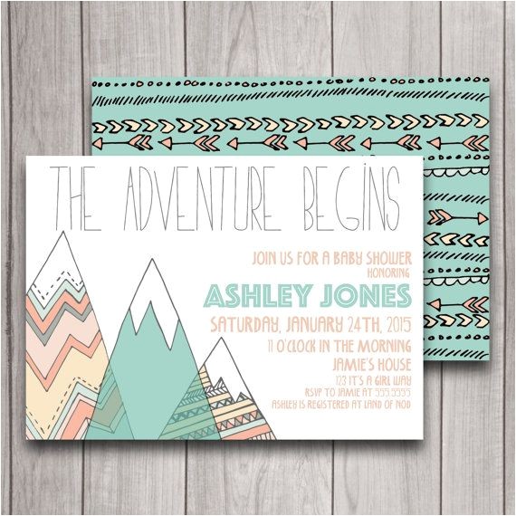Adventure themed Baby Shower Invitations Adventure Baby Shower Invitation Digital by