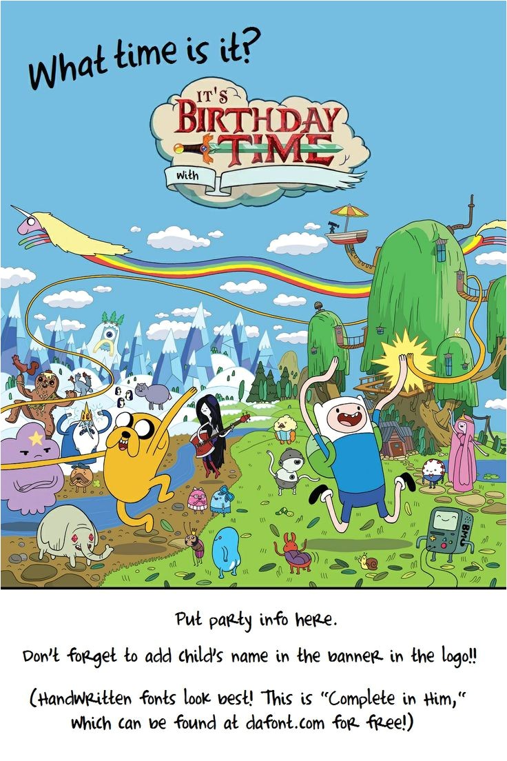 Adventure Time Party Invitation Template Pinterest the World S Catalog Of Ideas