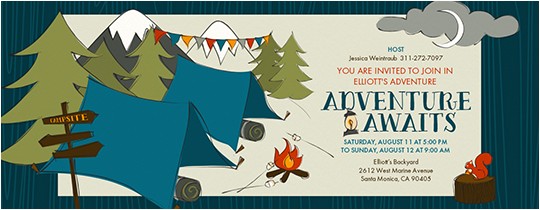 Adventure Time Party Invitation Template Trips and Getaways Online Invitations Evite Com