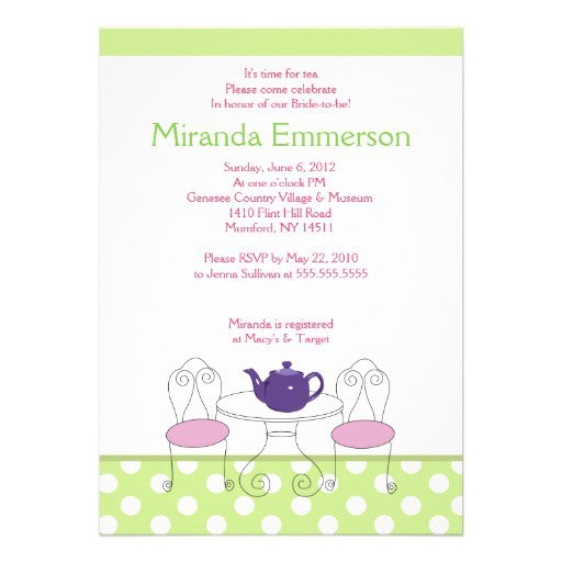 Afternoon Tea Bridal Shower Invitation Wording afternoon Tea Invitation Wording