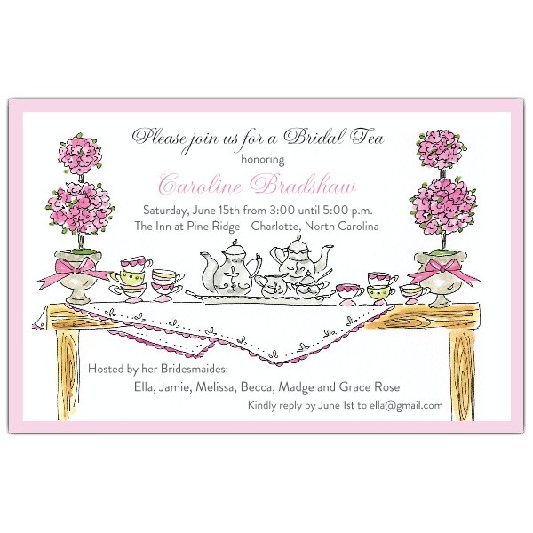 Afternoon Tea Bridal Shower Invitation Wording High Tea Invitations