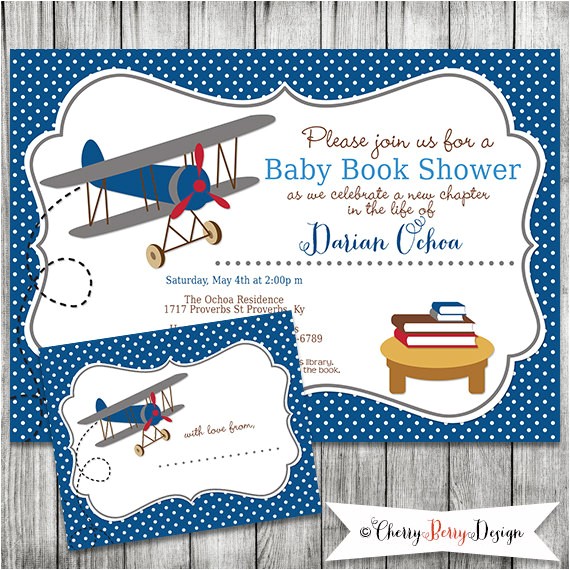 Airplane themed Baby Shower Invitations Airplane themed Baby Shower Invitation with by