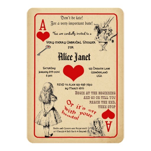 Alice In Wonderland Bridal Shower Invitation Template Alice In Wonderland Bridal Shower Invitation
