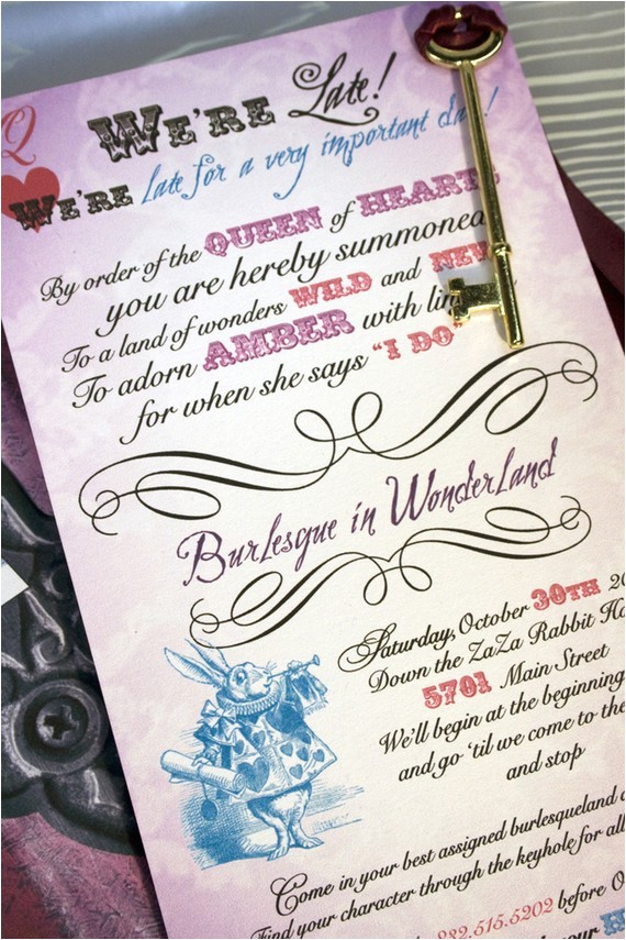 Alice In Wonderland Bridal Shower Invitation Template Alice In Wonderland Bridal Shower Invitations with