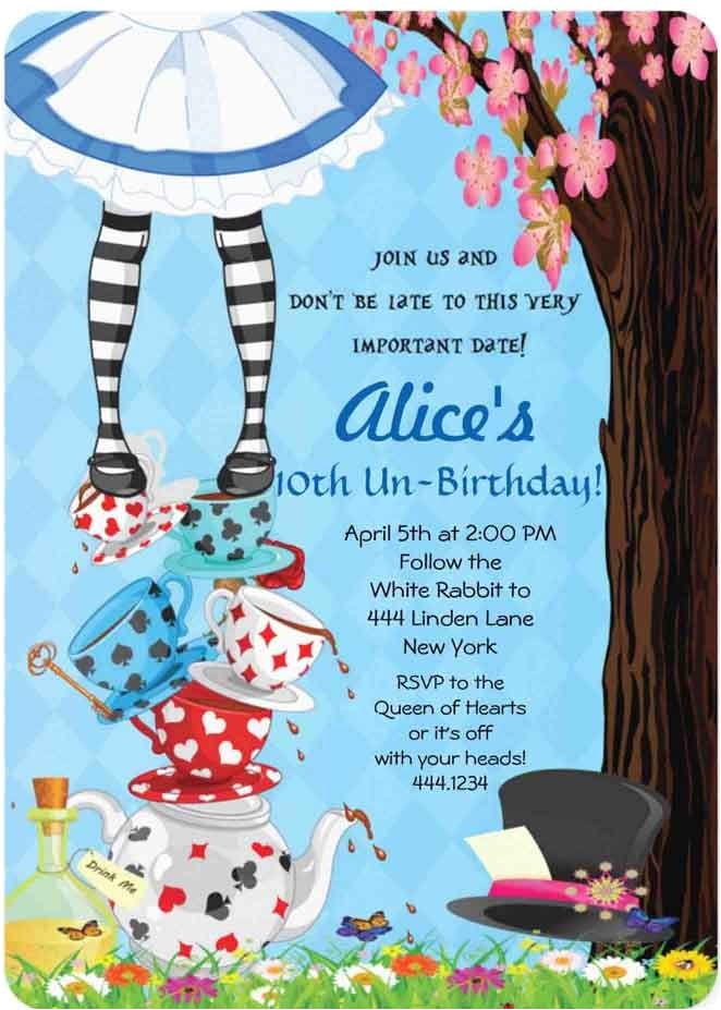 Alice In Wonderland Tea Party Invitation Ideas 25 Best Ideas About Alice In Wonderland Invitations On
