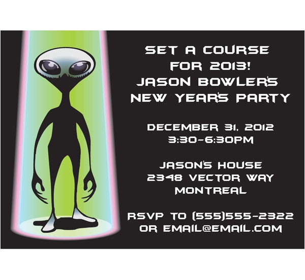Alien Birthday Party Invitations Space Aliens Invitation