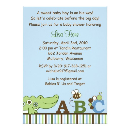 Alphabet Baby Shower Invitations Abc Animal Alphabet Baby Shower Invitations