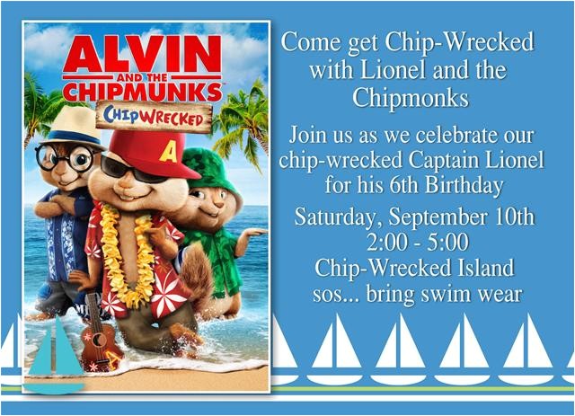 Alvin and the Chipmunks Birthday Invitation Template Unique Ideas for Alvin and the Chipmunks Birthday