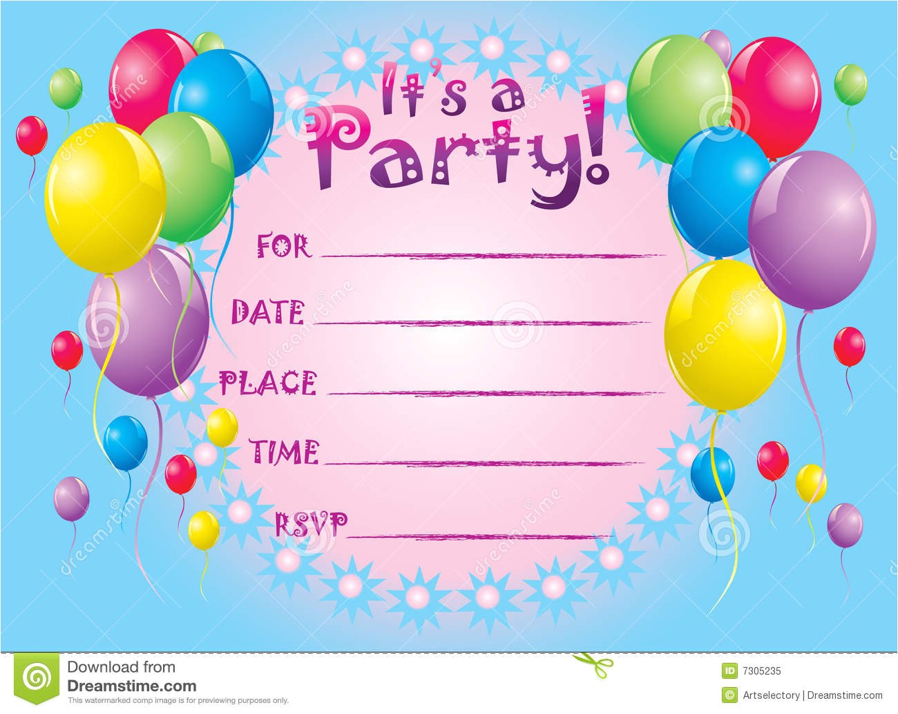 An Invitation Card for A Birthday Party Birthday Invitation Cards