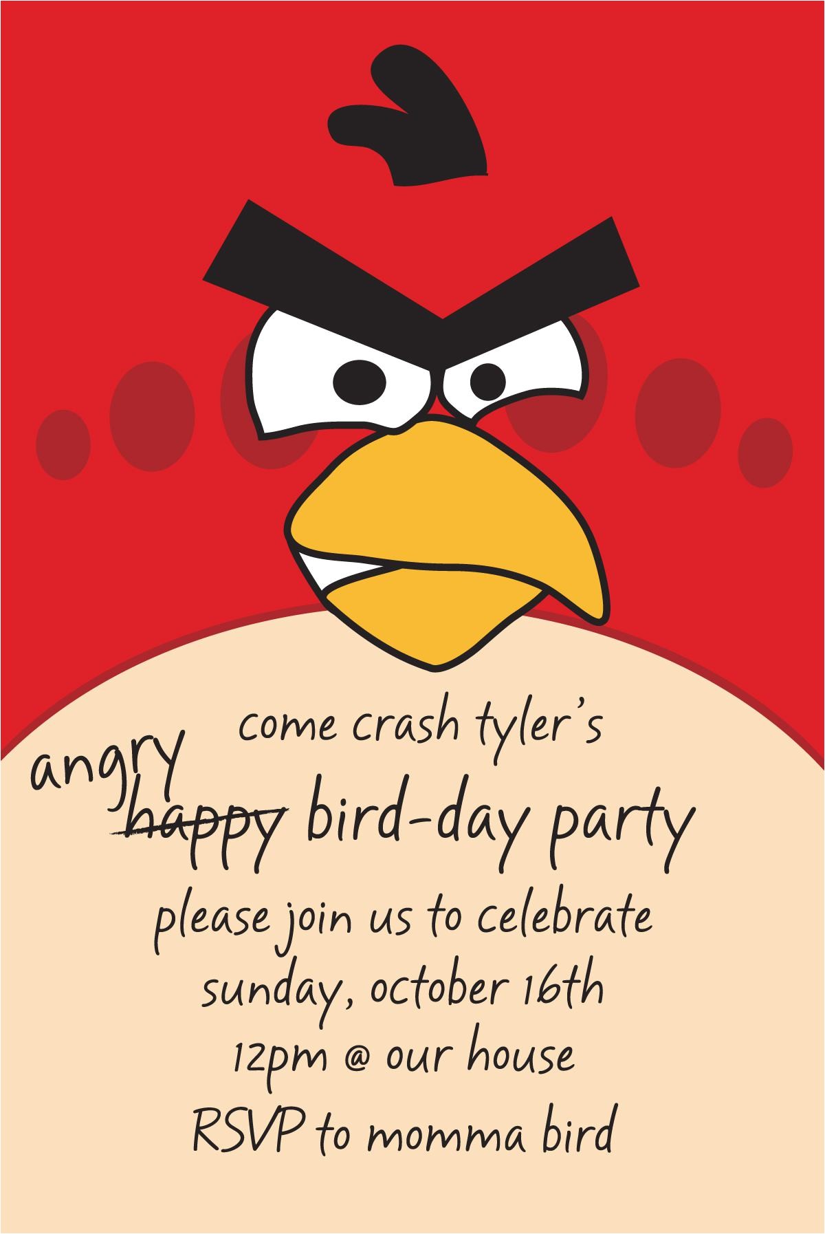 Angry Birds Birthday Party Invitation Template Free Birthday Invitation Angry Birds Invitations Superb