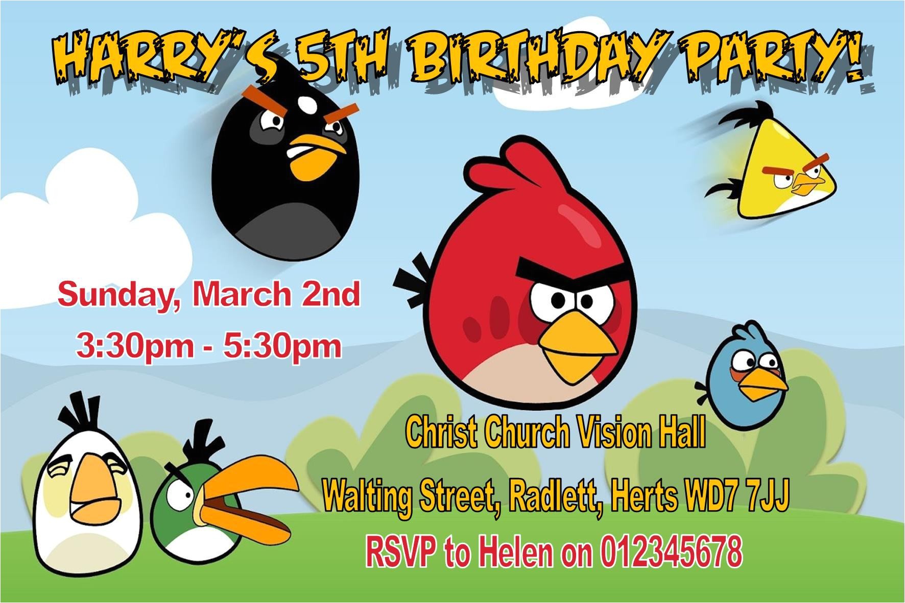 Angry Birds Birthday Party Invitation Template Free Birthday Invitation Angry Birds Invitations Superb