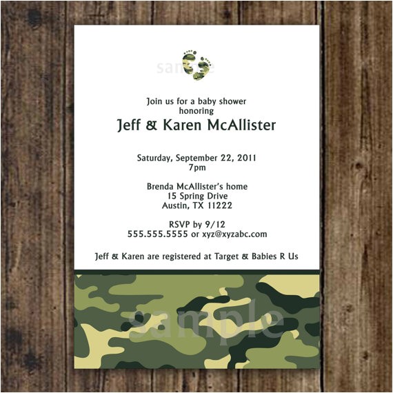 Army Camo Baby Shower Invitations Green Camo Baby Shower Invitation with by Lemontreecards