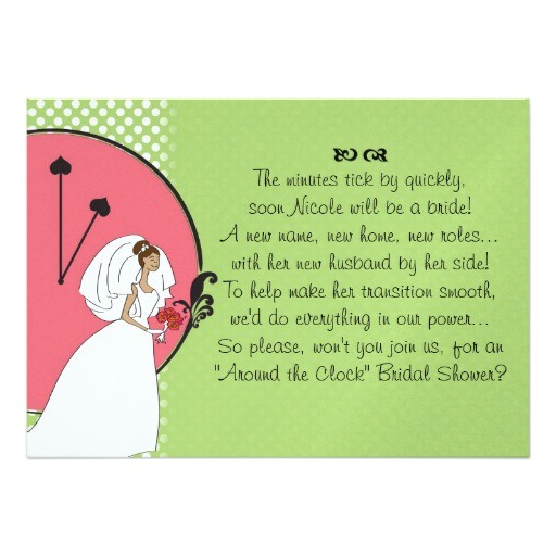 Around the Clock Bridal Shower Invitations "around the Clock" Bridal Shower Invitation